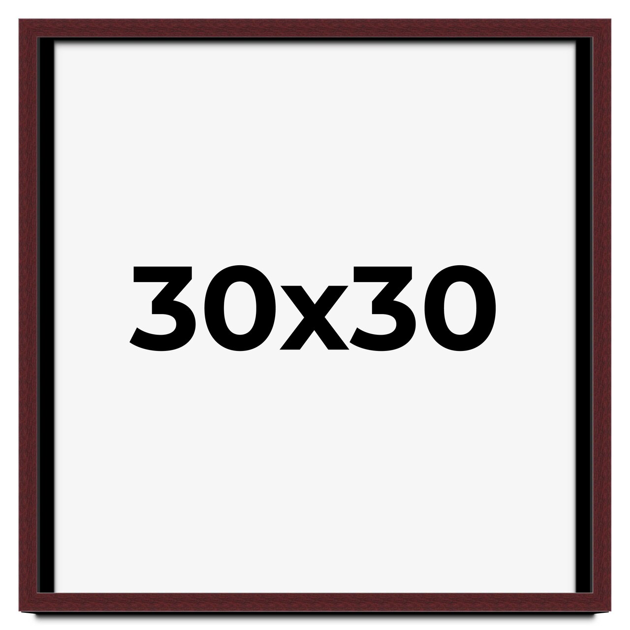 Square Shadow Box 1.5" Depth Brown Picture Frame - UV Acrylic, Backing, Hanging Hardware